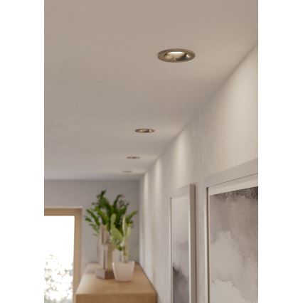 Eglo - LED-Einbauleuchte für Badezimmer LED/4,9W/230V 2700/4000/6500K Ø 8,8 cm IP65 mattchrom