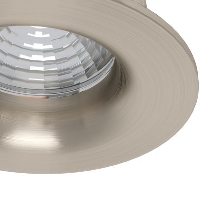 Eglo - 3er-Set dimmbare LED-Einbauleuchten LED/4,8W/230V Ø 8,8 cm mattchrom