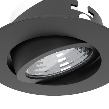 Eglo - Set 3x dimmbare LED-Einbauleuchte LED/6,4W/230V Ø 8,8 cm schwarz