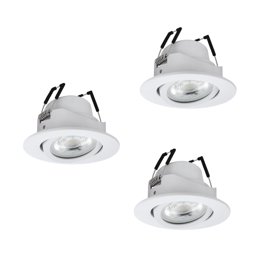 Eglo - Set 3x dimmbare LED-RGBW-Einbauleuchten LED/4,7W/230V 2700–6500K weiß