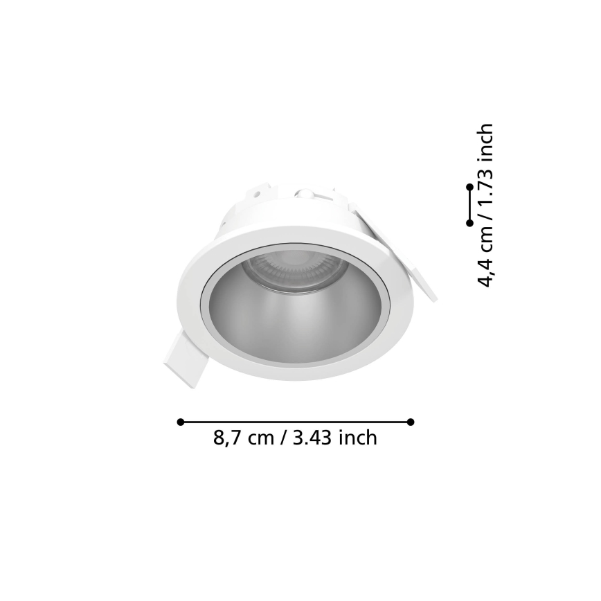 Eglo - Dimmbare LED-Deckeneinbauleuchte für Badezimmer LED/4,8W/230V 2700/4000/6500K IP44 weiß/gold