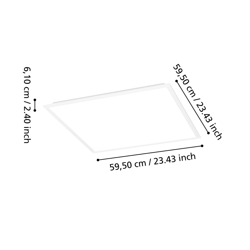 Eglo - LED dimmbar Aufbau Panel LED/33W/230V 2700-6500K 50x50 cm weiß + Fernbedienung