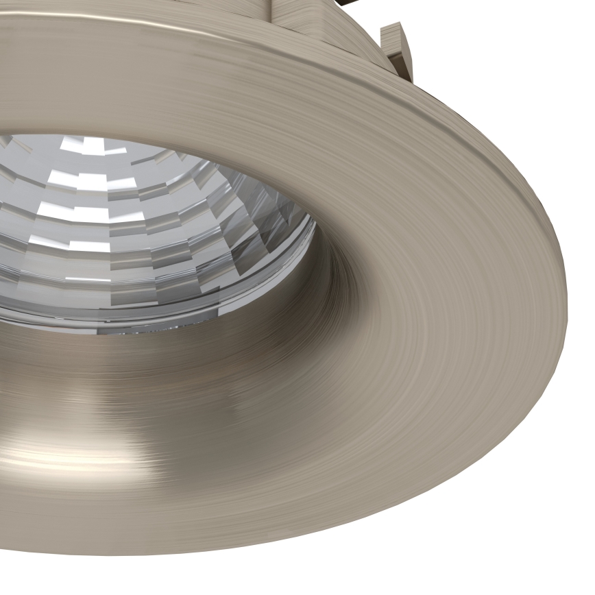 Eglo - 3er-Set dimmbarer LED-Einbauleuchten LED/6,4W/230V Ø 8,8 cm mattchrom