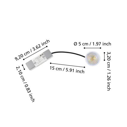 Eglo - LED-Außenmodul LED/4,9W/230V 2700/4000/6500K IP65