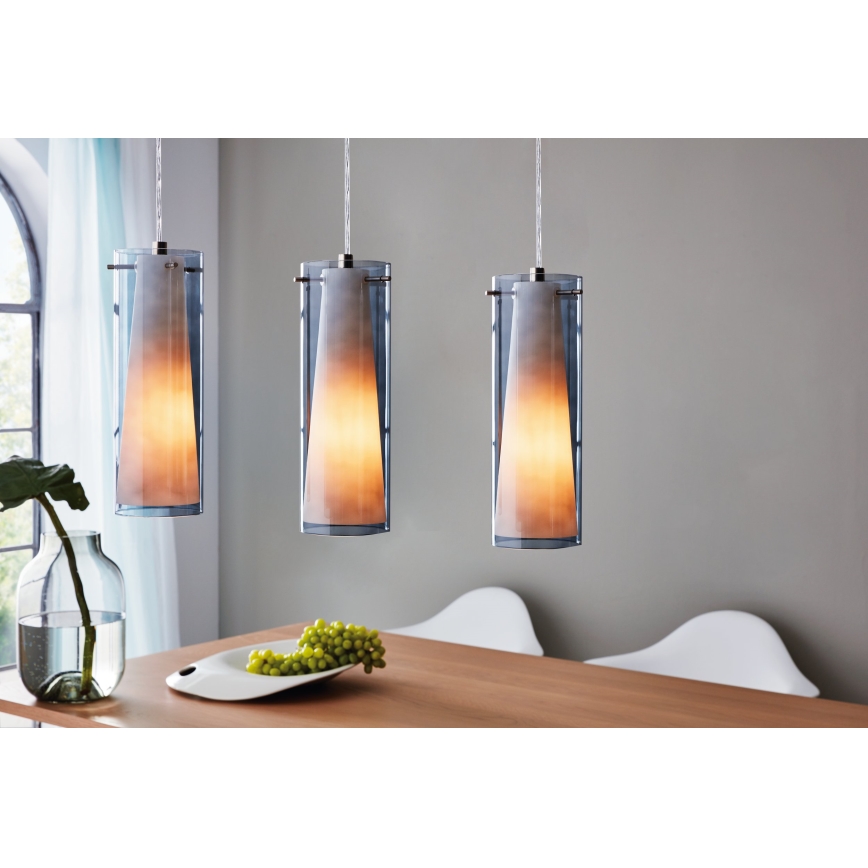 EGLO - Hängelampe 3xE27/60W Rauchglas
