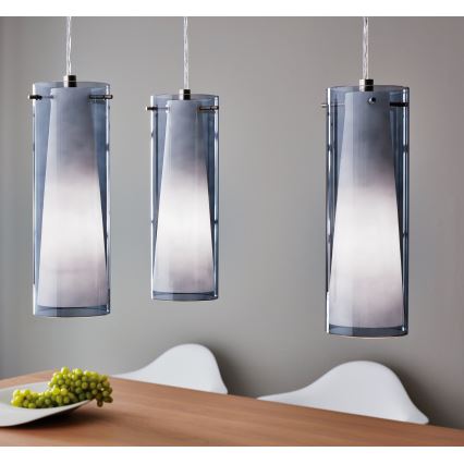 EGLO - Hängelampe 3xE27/60W Rauchglas