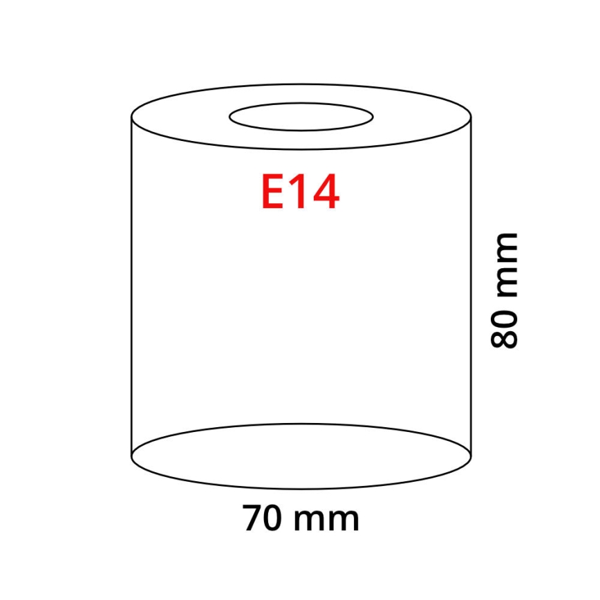 Eglo 90858 - Lampenschirm MY CHOICE E14 pr.7 cm schwarz-weiss