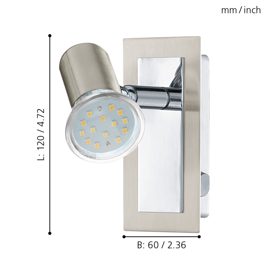 EGLO - Wandstrahler 1xGU10//3W/230V