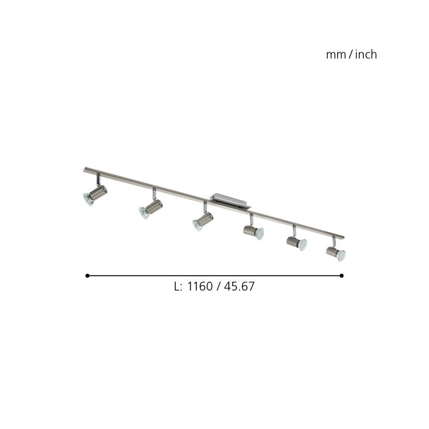 Eglo - Wanddeckenleuchte 6xGU10/LED/3W