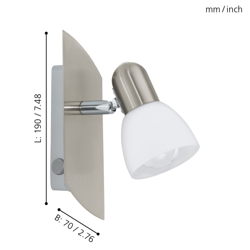 Eglo - Spotlight 1xE14/40W Nickel matt / Satin