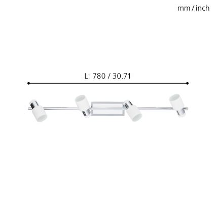 Eglo - LED-Spotleuchte 4xGU10-LED/5W/230V