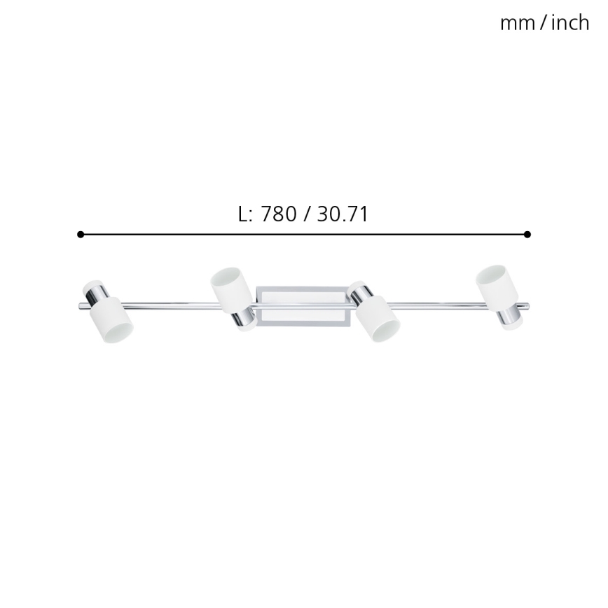 Eglo - LED-Spotleuchte 4xGU10-LED/5W/230V