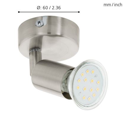 Eglo - LED Wandleuchte Spot LED 1xGU10/2,8W/230V