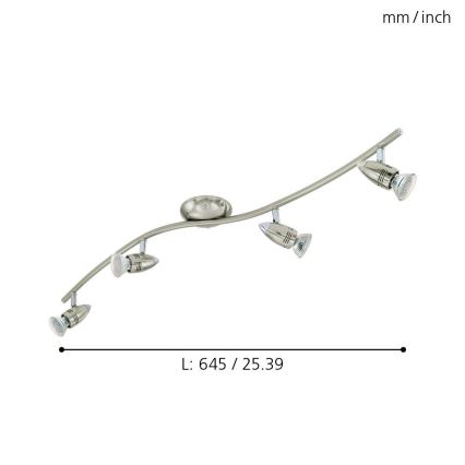 Eglo - LED-Strahler 4xGU10-LED/3W/230V