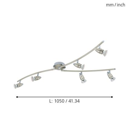 Eglo - LED-Strahler 6xGU10/3W/230V
