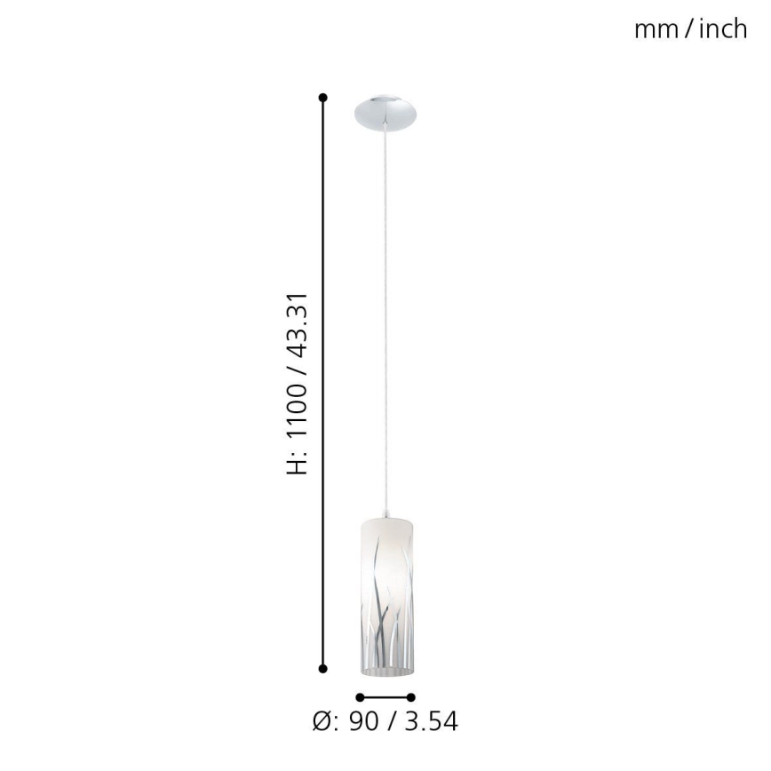 Eglo 92739 - Hängeleuchte RIVATO 1xE27/60W/230V