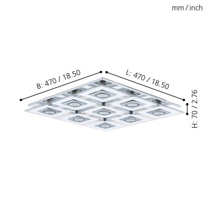 Eglo - LED Deckenleuchte 9xGU10/3W/230V