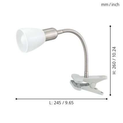 Eglo - LED-Leuchte mit Klemme 1xE14-LED/4W/230V