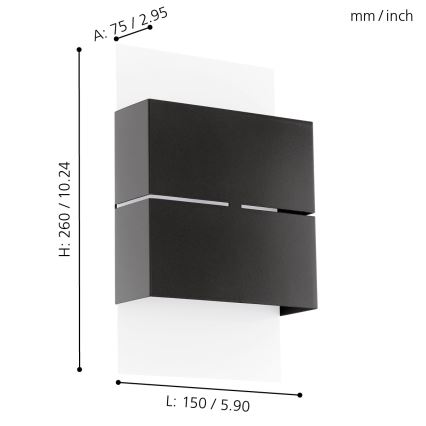 Eglo - die LED - Außenleuchte 2xLED/2,5W/230V