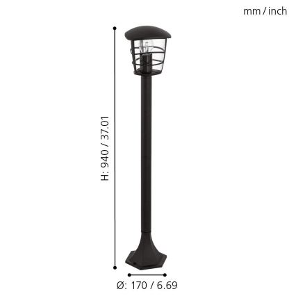 Eglo - LED-Außenleuchte E27/8,5W/230V IP44