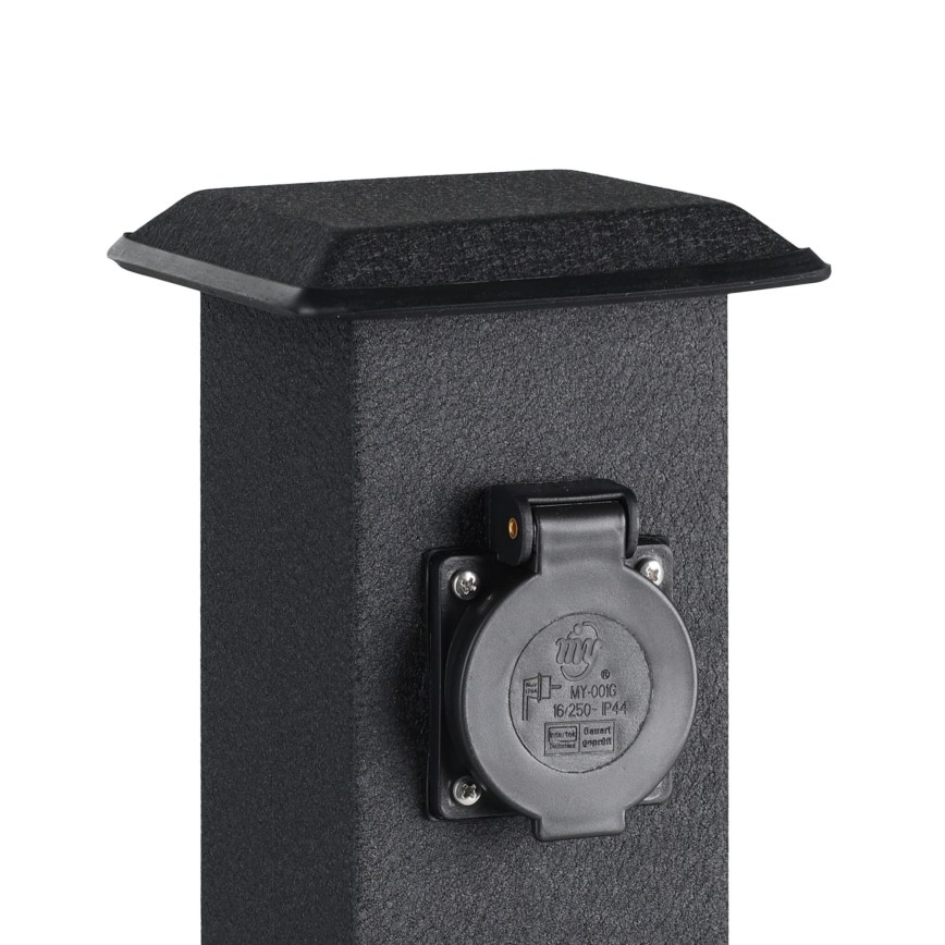 EGLO - Outdoor-Gartensäule mit Steckdosen SCHUKO IP44