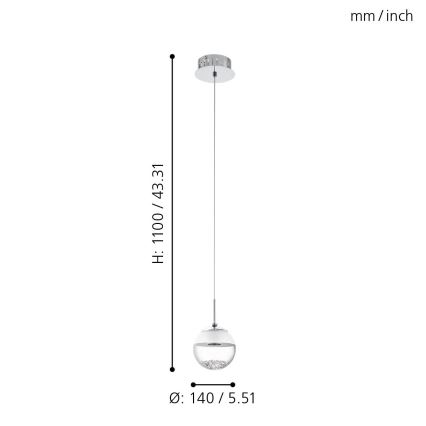 Eglo - LED Hängeleuchte 1xLED/5W/230V