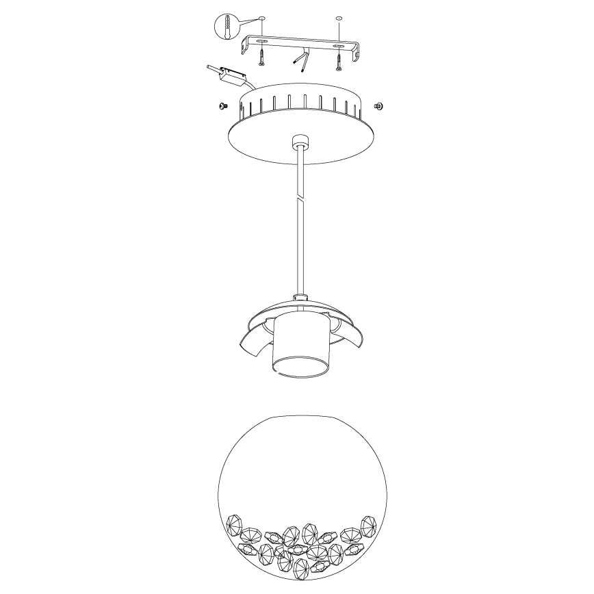 Eglo - LED Hängeleuchte 1xLED/5W/230V