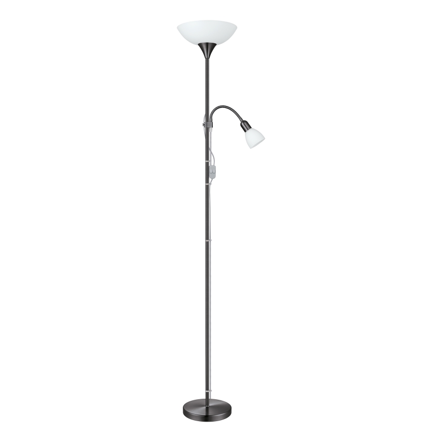 Eglo - Stehleuchte 1xE27/60W/230V + 1xE14/25W/230V Chrom