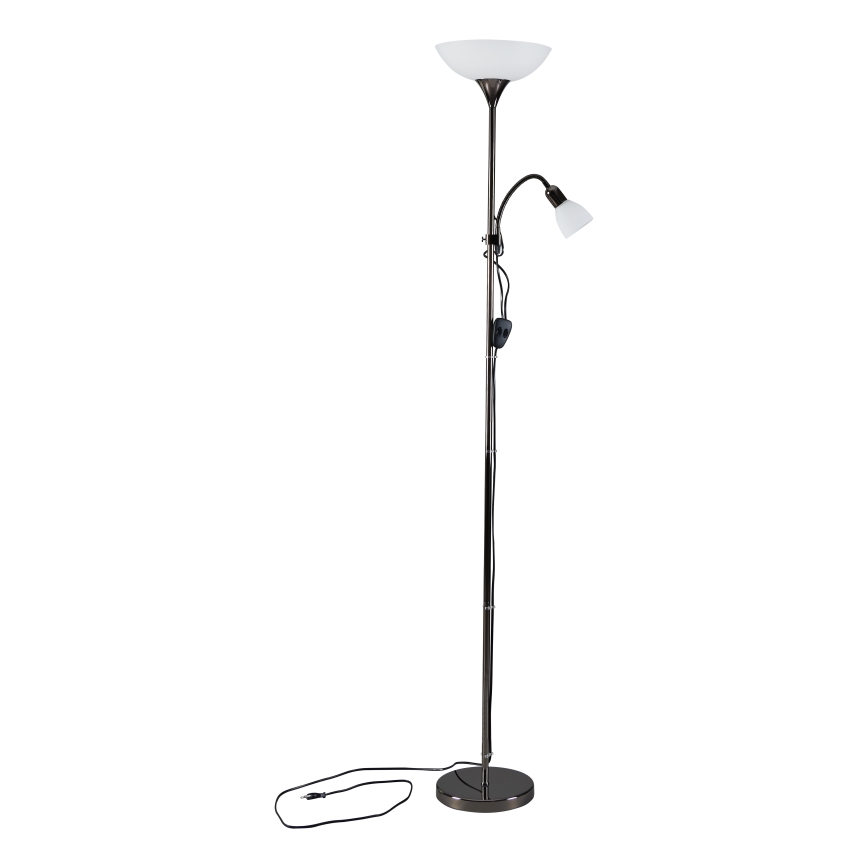 Eglo - Stehleuchte 1xE27/60W/230V + 1xE14/25W/230V Chrom