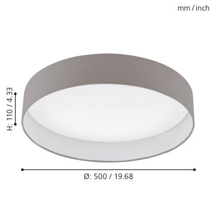 Eglo - LED Deckenleuchte LED/24W/230V