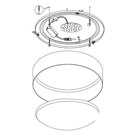 Eglo - LED Deckenleuchte LED/24W/230V