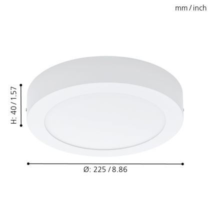 Eglo 94075 - LED Deckenleuchte FUEVA 1 LED/16,47W/230V