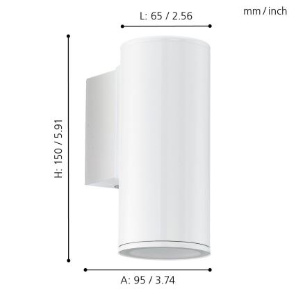 Eglo - LED Außenbeleuchtung 1xGU10/3W/230V