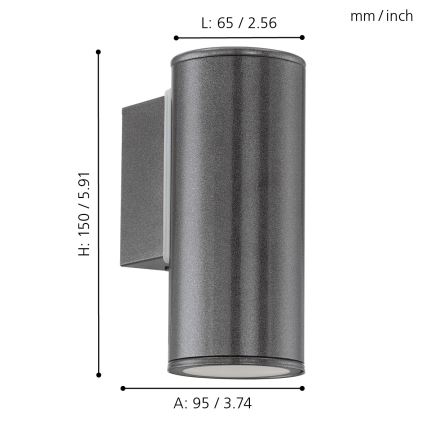 Eglo - LED Außenbeleuchtung 1xGU10/3W/230V