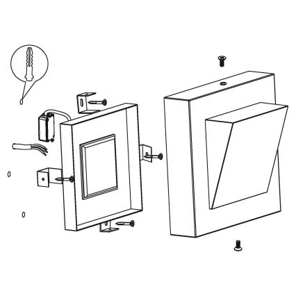 Eglo 94114 - LED Außenleuchte GALARY 1 LED/3,7W/230V IP44