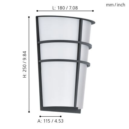 Eglo - LED Außenbeleuchtung 2xLED/2,5 W/230V