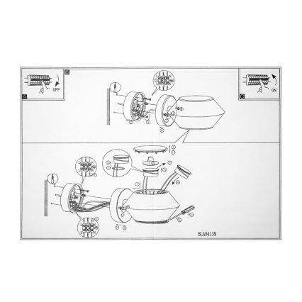 Eglo 94139 - LED-Außenbeleuchtung NOCELLA 2xLED/2,5W/230V IP44