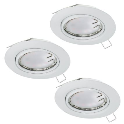 Eglo - SET 3x LED Einbauleuchte PENETO 3xGU10-LED/5W/230V