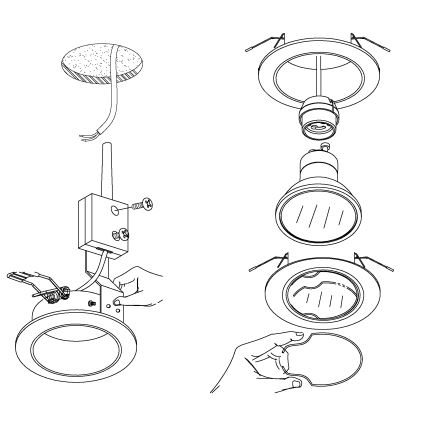 Eglo - SET 3x LED Einbauleuchte PENETO 3xGU10-LED/5W/230V