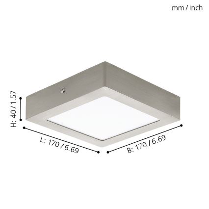 Eglo 94524 - LED Deckenleuchte FUEVA 1 LED/10,9W/230V