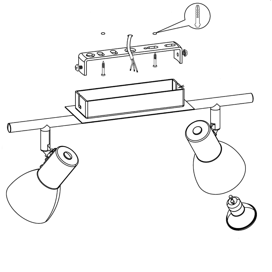 Eglo 94585 - LED spotlight BARNHAM 2xGU10/3.3W/230V