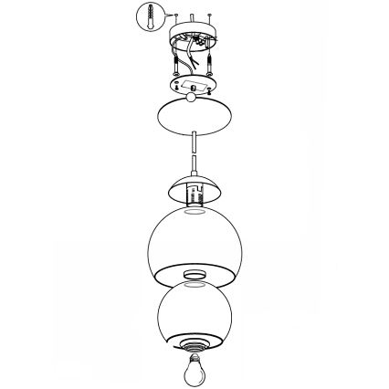 Eglo - Kronleuchter 1xE27/60W/230V