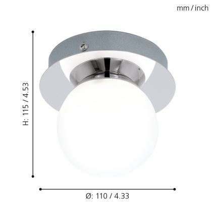 Eglo - LED-Badeleuchte LED/3,3W/230V IP44