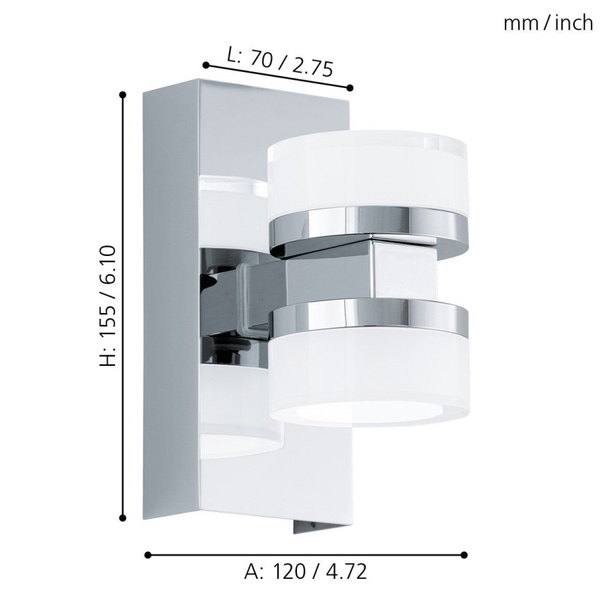 Eglo - LED-Wandleuchte für Badezimmer 2xLED/4,5W/230V IP44