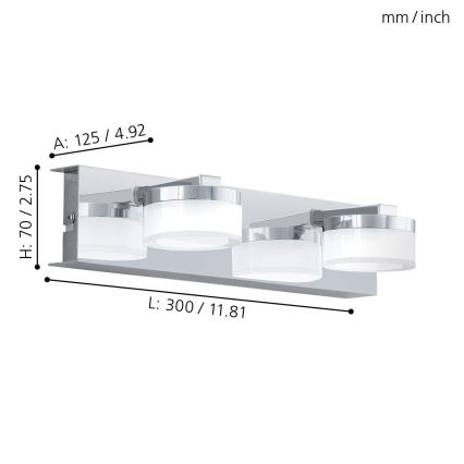 Eglo - LED Badezimmerwandleuchte 2xLED/4,5W/230V