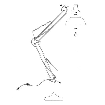 Eglo - Stehlampe 1xE27/60W/230V