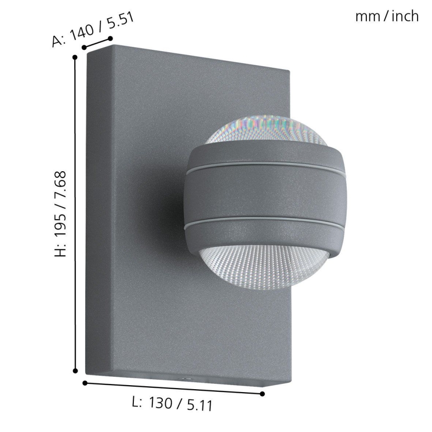 Eglo - LED-Außenleuchte 2xLED/3,7W/230V IP44