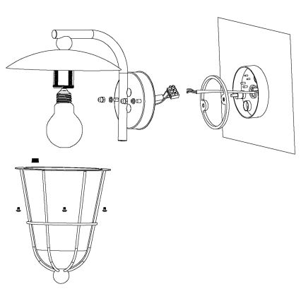 Eglo - LED-Außenleuchte 1xE27/8,5W/230V IP44