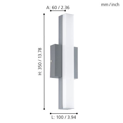 Eglo - LED-Außenleuchte 1xLED/8W/230V IP44