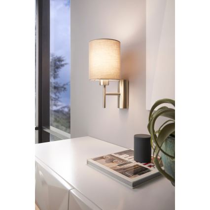 Eglo - Wandleuchte 1xE27/60W/230V taupe